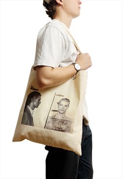 David Bowie Mugshot Tote Bag Famous Celebrity Mugshot