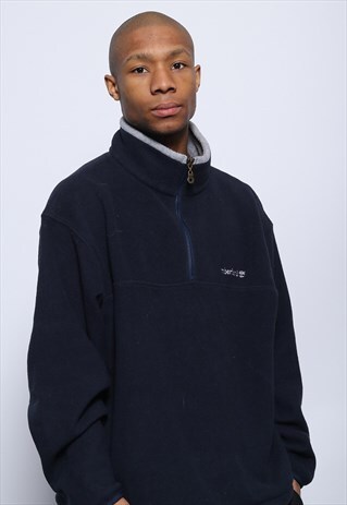 VINTAGE TIMBERLAND SPELL OUT LOGO FLEECE BLUE