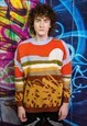 LANDSCAPE KNITWEAR JUMPER NORTHERN LAND PREPPY TOP ORANGE