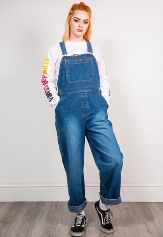 VINTAGE 90'S BLUE DENIM DUNGAREES