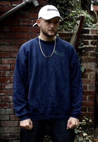 VINTAGE NAVY CHAMPION SWEATSHIRT LARGE