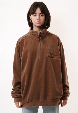 90S VINTAGE CHERVO 1/4 ZIP FLEECE JUMPER TOP 16687