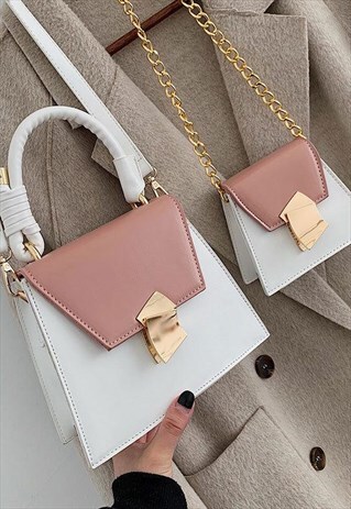 GOLD CLASP SHOULDER BAG