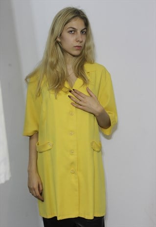 VINTAGE 90' OLDSCHOOL YELLOW OVERSIZE JACKET