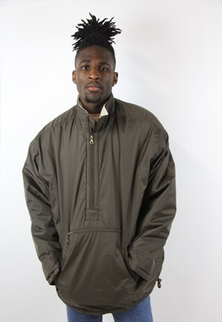 VINTAGE BROWN FLEECE LINED SPORTS JACKET