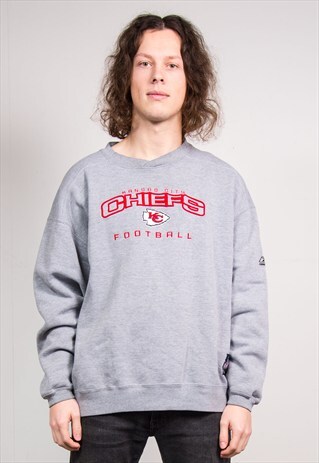 gray kansas city chiefs sweatshirt