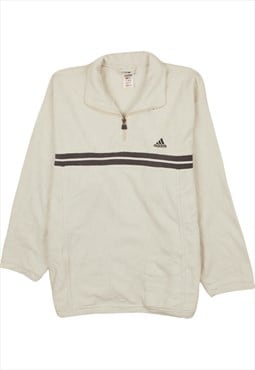 Vintage 90's Adidas Fleece Jumper Quater Zip Heavyweight