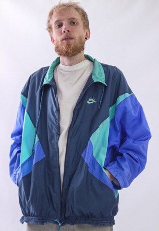 VINTAGE MENS NIKE LOGO WINDBREAKER TRACK SUIT JACKET