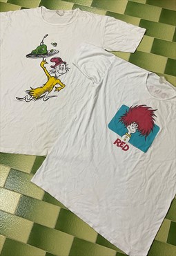 Vintage Two 90s Dr Seuss Green Eggs and Ham Longline T-Shirt