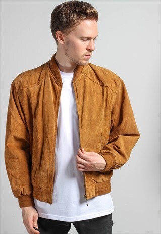 VINTAGE SUEDE BOMBER JACKET