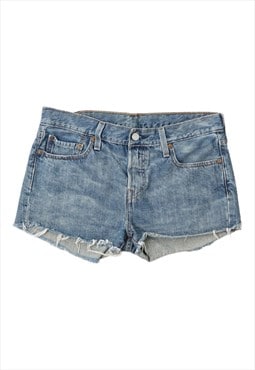 Vintage Levis 501 Blue Denim Cut Off Shorts Womens
