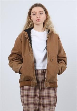VINTAGE CARHARTT MEDIUM BEIGE WORKWEAR JACKET