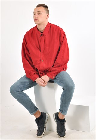 VINTAGE GANT HARRINGTON JACKET IN MAROON
