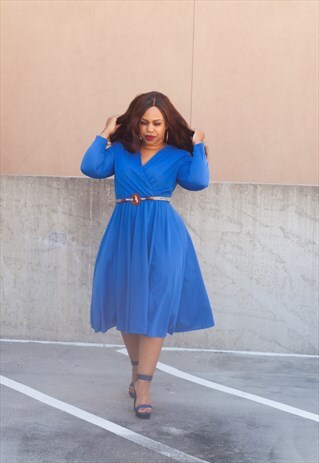 80'S VINTAGE SECRETARY DRESS
