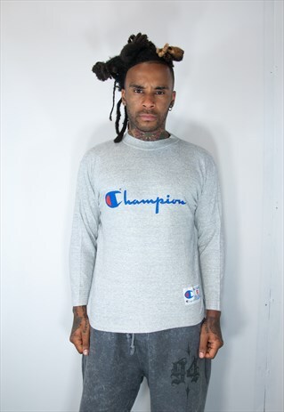 CHAMPION GREY LIGHTWEIGHT VINTAGE SWEATSHIRT