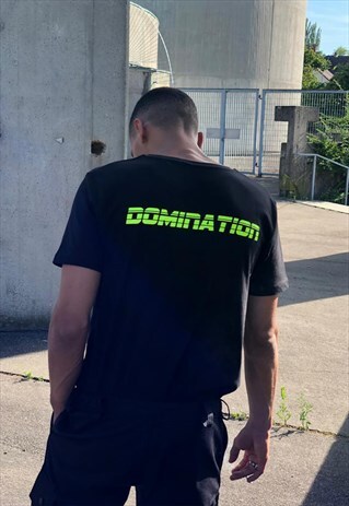 BAAD T-SHIRT BLACK NEOFUTUR (PRINT NEON YELLOW)