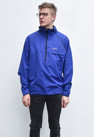 BERGHAUS ELECTRIC BLUE HALF ZIP WATERPROOF FLEECE