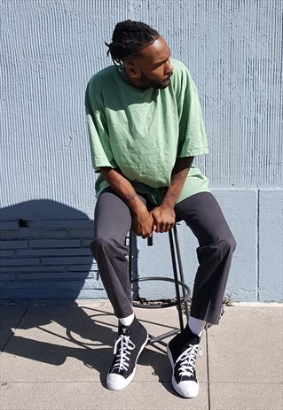 90S OVERSIZE SKATER SPORTSWEAR MELON GREEN SHORT SLEEVE