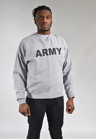 VINTAGE GREY ARMY SWEATSHIRT