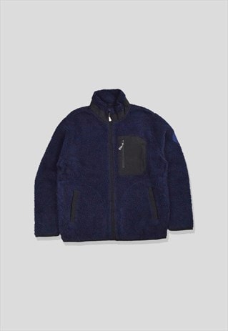 Vintage 90s Kangol Sherpa Fleece in Navy Blue