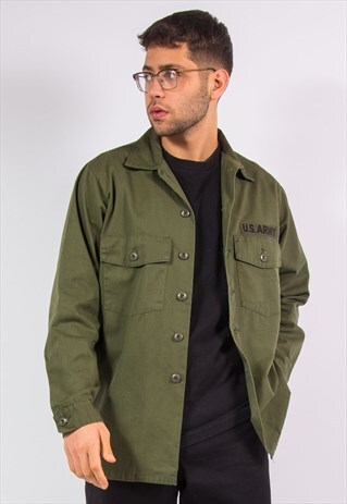 VINTAGE U.S ARMY JACKET OVER SHIRT