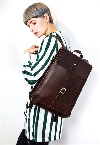 COCO BROWN LEATHER URBAN BACKPACK