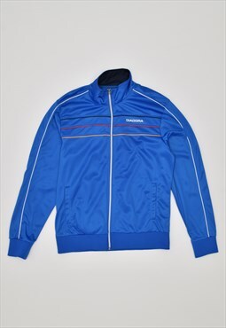 Vintage 90' S Diadora Tracksuit Top Jacket Blue