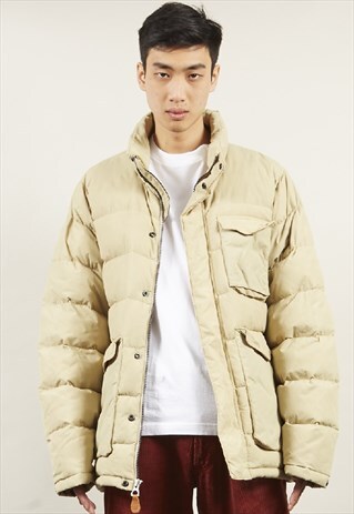 VINTAGE 90'S TIMBERLAND BEIGE/KHAKI PUFFER JACKET