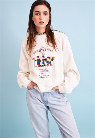 COOL VINTAGE 90'S RETRO OVERSIZED SWEATSHIRT