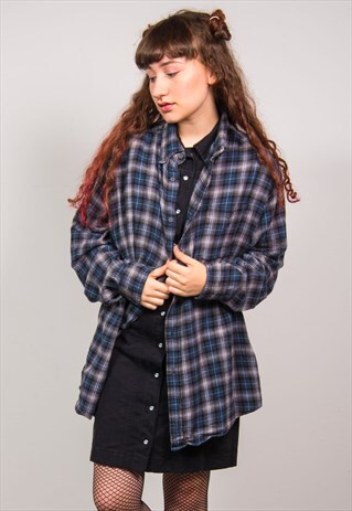 VINTAGE 90'S CHECK FLANNEL SHIRT