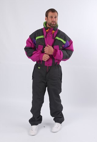 VINTAGE RODIO FULL SKI SUIT SNOW L 42" 44" TALL (5AV)