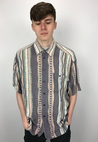 90S VINTAGE PATTERNED FESTIVAL SHIRT