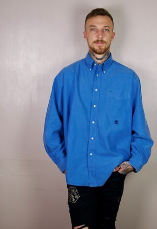 VINTAGE 90'S TOMMY HILFIGER BUTTON UP OXFORD SHIRT