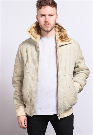 VINTAGE SUEDE AVIATOR JACKET