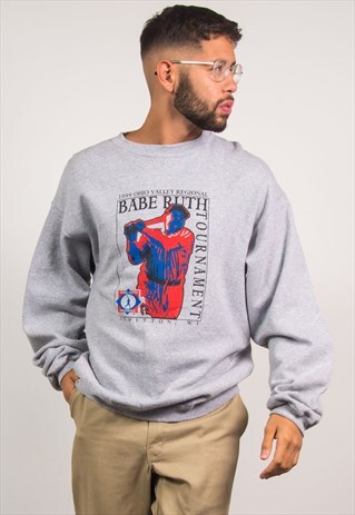 90S SWEATSHIRT BABE RUTH BASEBALL