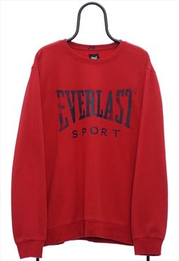 Vintage Everlast Spellout Red Sweatshirt Mens