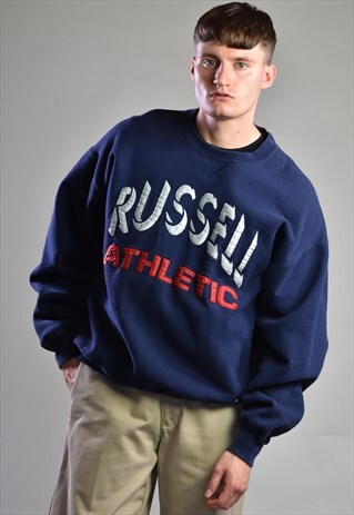VINTAGE 1990S RUSSELL ATHLETIC EMBROIDERED SWEATSHIRT