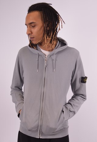 VINTAGE STONE ISLAND HOODIE SWEATER GREY