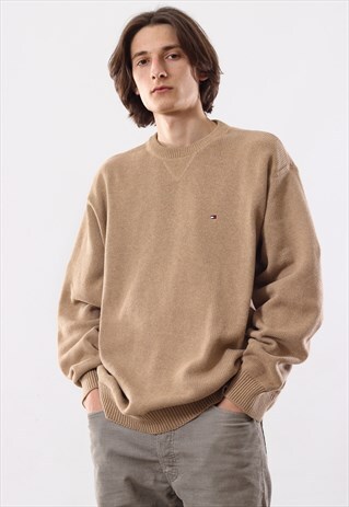 90'S VINTAGE MENS TOMMY HILFIGER KNIT KNITTED SWEATER JUMPER