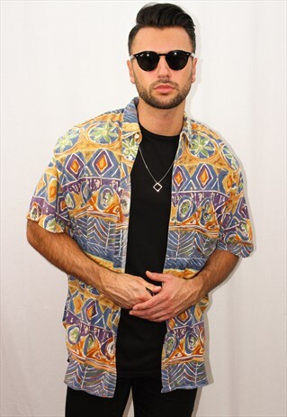 VINTAGE ABSTRACT PRINT FESTIVAL SHIRT