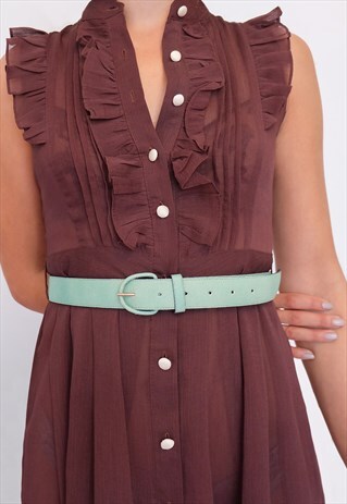 VINTAGE 60S BELT IN MINT GREEN