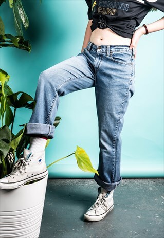 VINTAGE LEVI'S 584 BOOT CUT JEANS IN BLUE DENIM