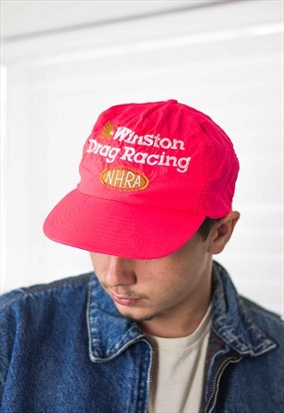 VINTAGE WINSTON CIGARETTE RACING CAP HAT LOGO 90S X 2