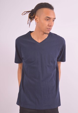 VINTAGE VALENTINO T-SHIRT TOP NAVY BLUE