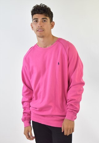 VINTAGE PINK RALPH LAUREN 90S CREW NECK SWEATSHIRT