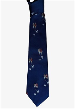 Vintage 1980s Harrods Dog Walkers Embroidered Tie