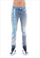 Punk super skinny belted stretch in spray