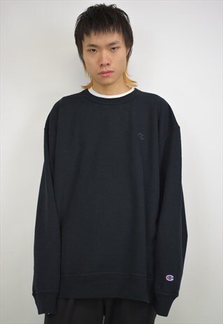 VINTAGE 90S CHAMPION BLACK SWEATSHIRT
