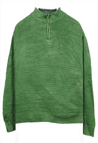 VINTAGE 90'S CHAPS JUMPER / SWEATER QUARTER ZIP KNITTED