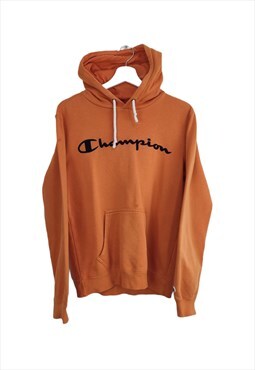 Vintage Champion Hoodie in Orange XS